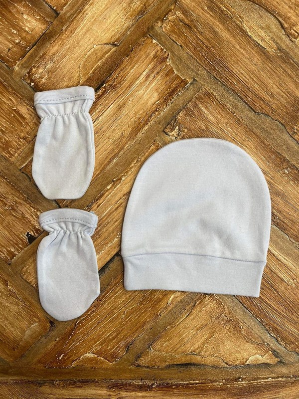 Pamuklu Bebek Şapka ve Eldiveni